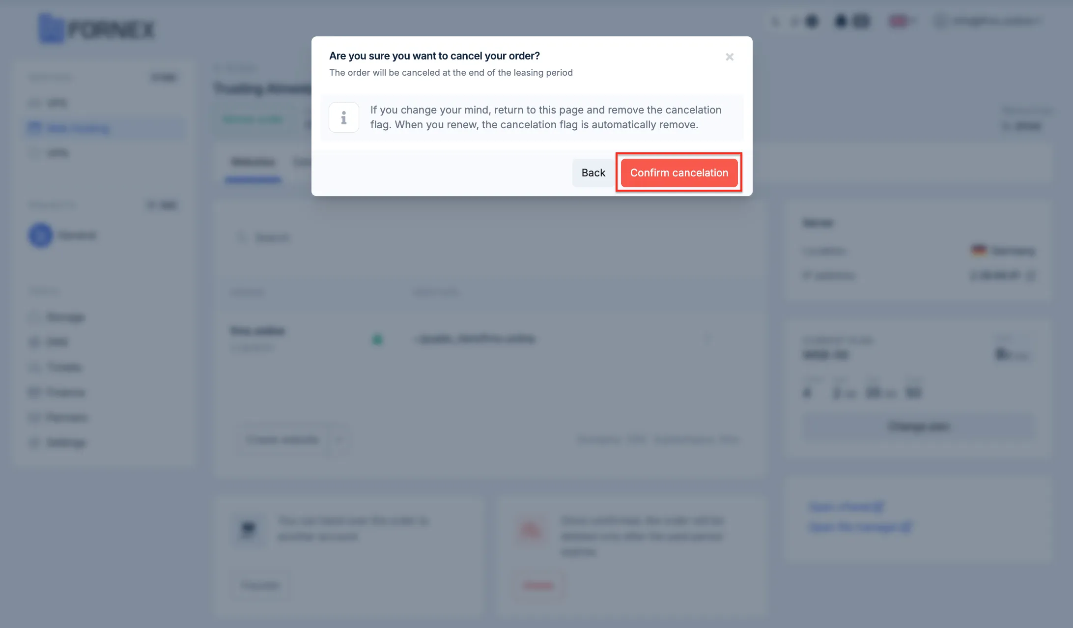 Confirming auto-renewal cancellation
